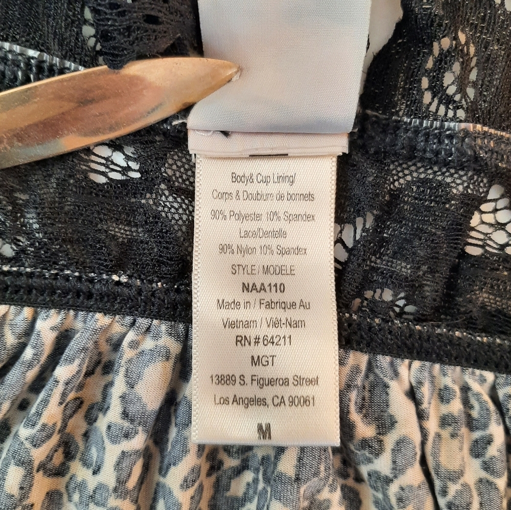 Babydoll Chemise Leopard and Lace Sz M - Picture 8 of 8